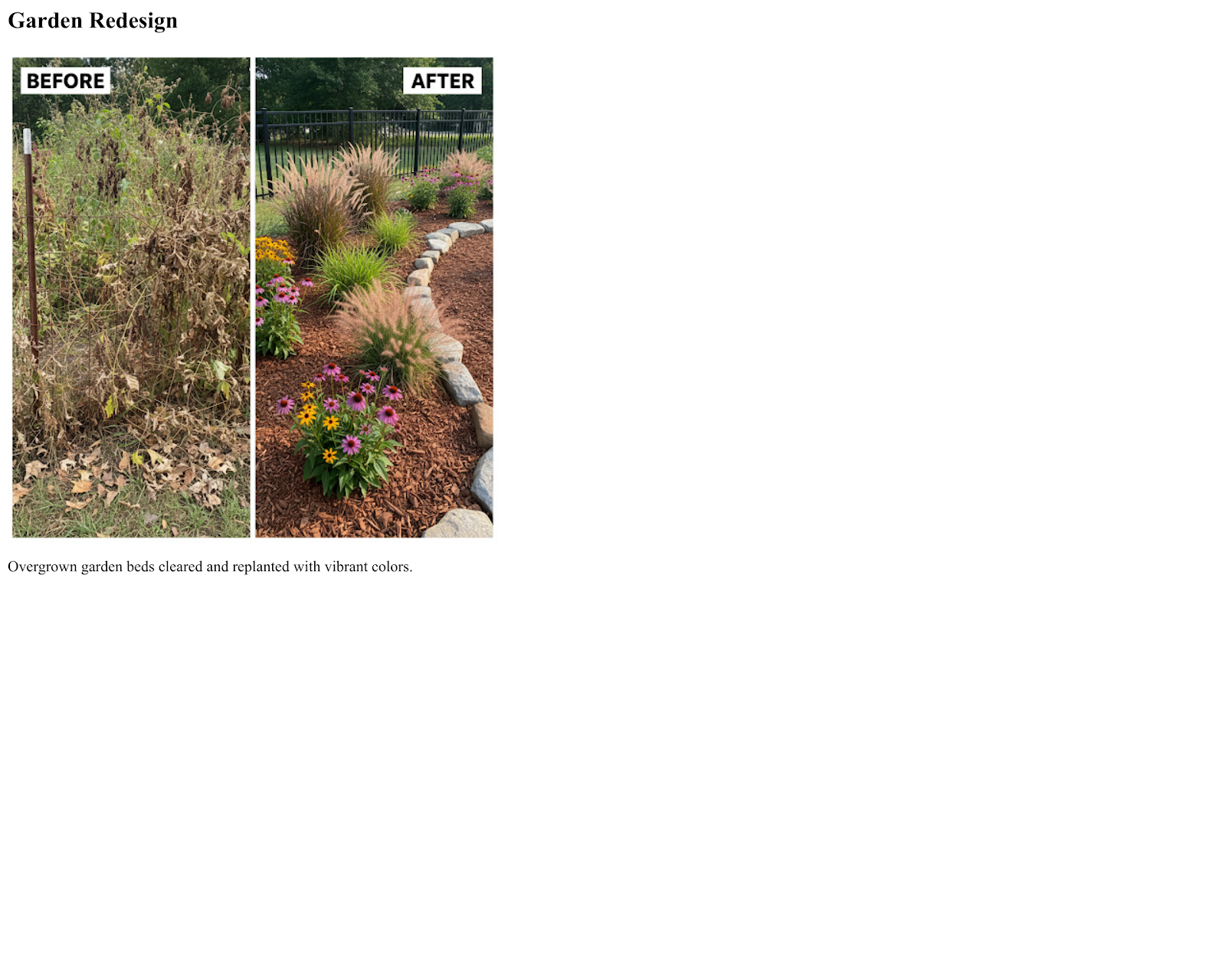 Garden Redesign — before and after by Lookaround Ltd